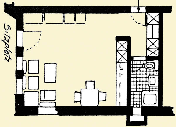 Grundriss der Ferienwohnung 1