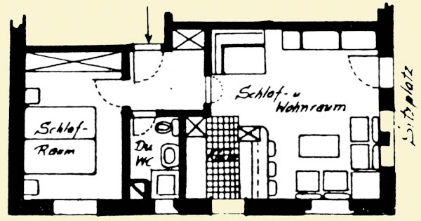 Grundriss der Ferienwohnung 3